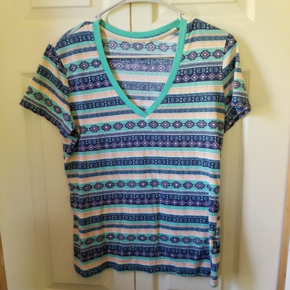 Tribal print juniors tshirt